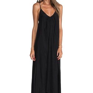 Black Pink Stitch Maxi Dress- Size S